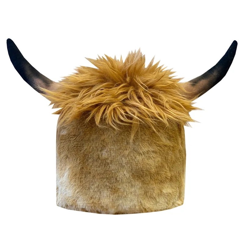 Equetech Animal Hat Silk - Heather Highland Cow-2