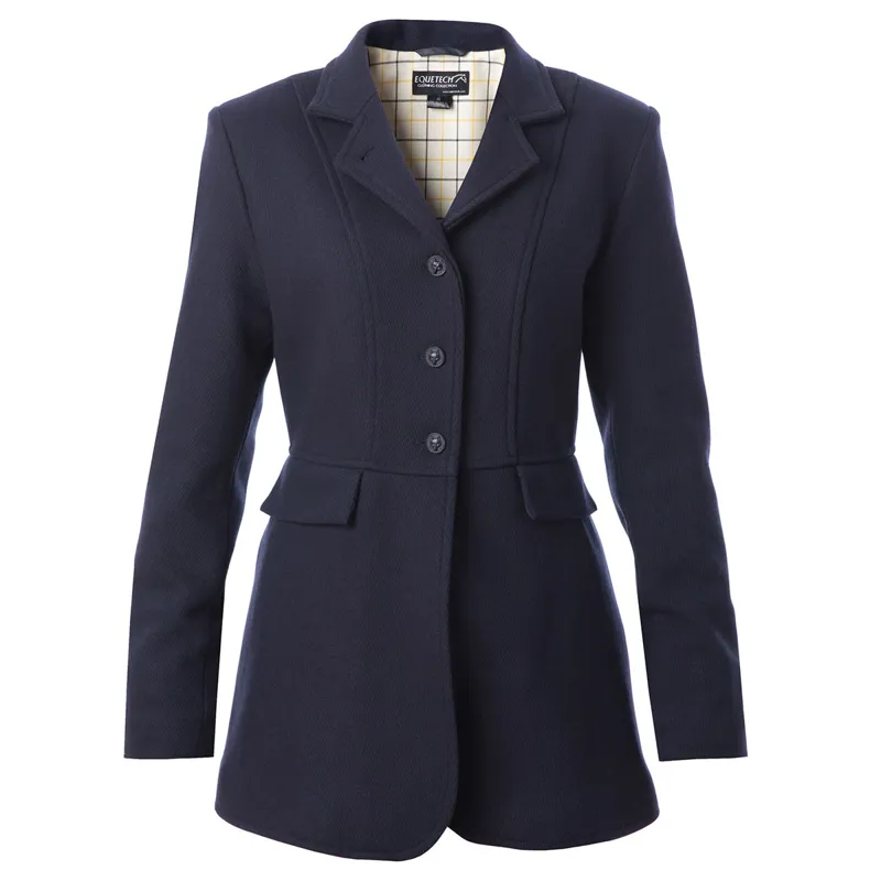 Equetech Hunt Wool Frock Ladies Coat - Navy