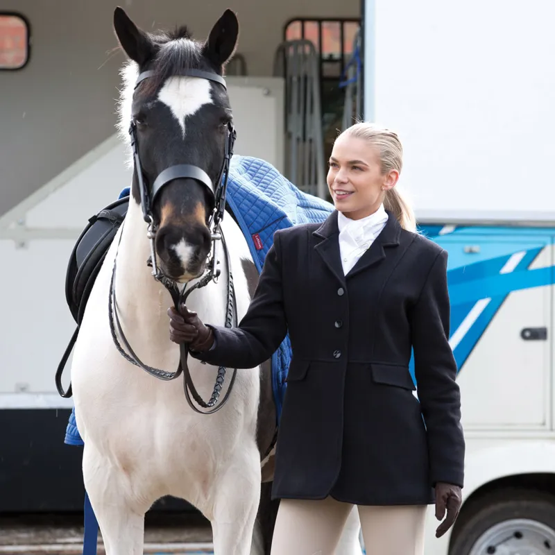 Equetech Hunt Wool Frock Ladies Coat - Navy-7