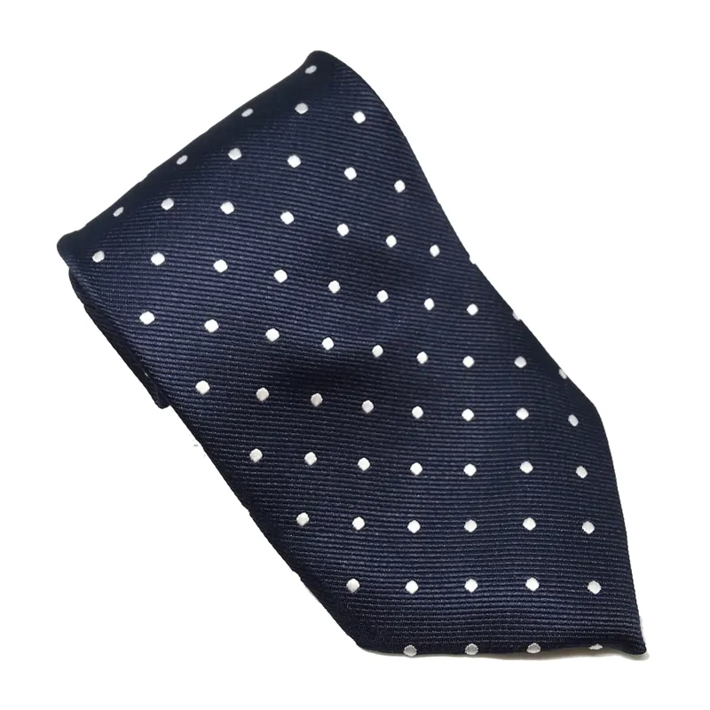 Equetech Polka Dot Junior Show Tie - Navy/White