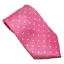 Equetech Polka Dot Adults Show Tie - Fuchsia/White