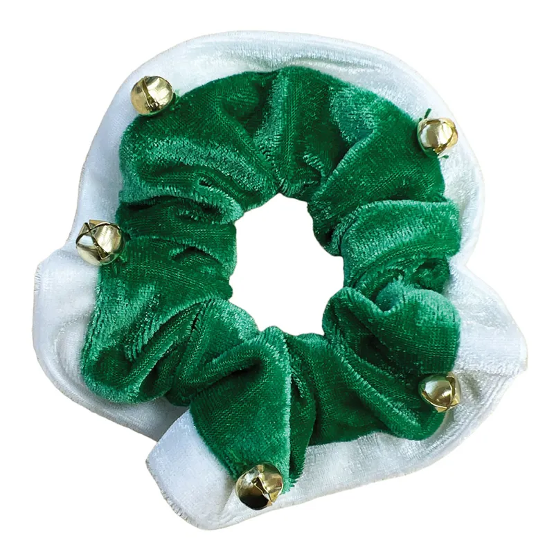 Equetech Christmas Scrunchie - Green/White