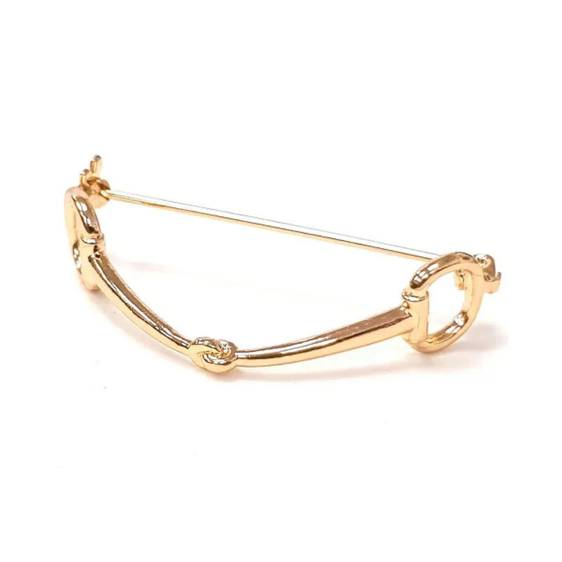 Equetech Snaffle Stock Pin - Gold