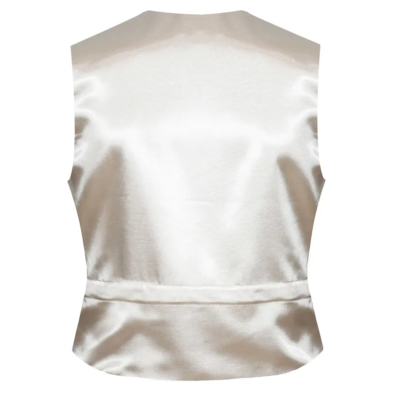 Equetech Tattersall Ladies Competition Waistcoat - Gold/Black Check-1