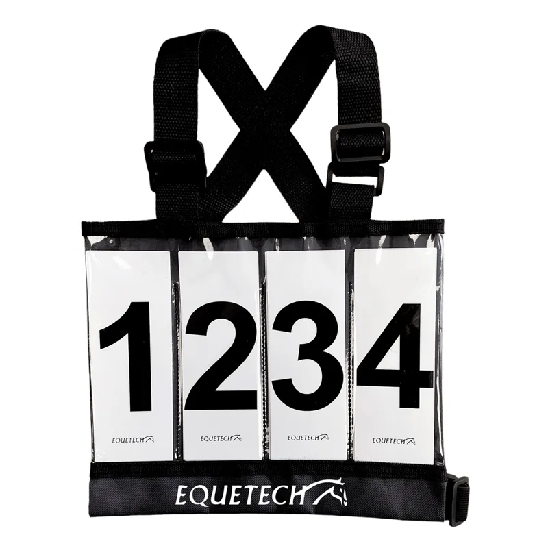 Equetech Junior Eventing Number Bib - Black