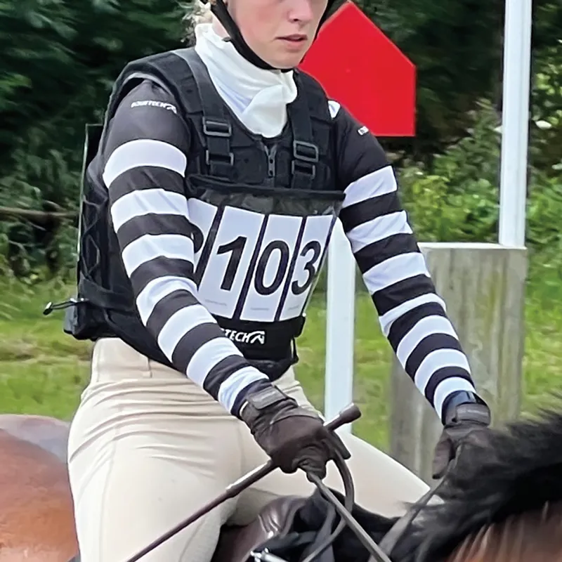 Equetech Junior Eventing Number Bib - Black-1