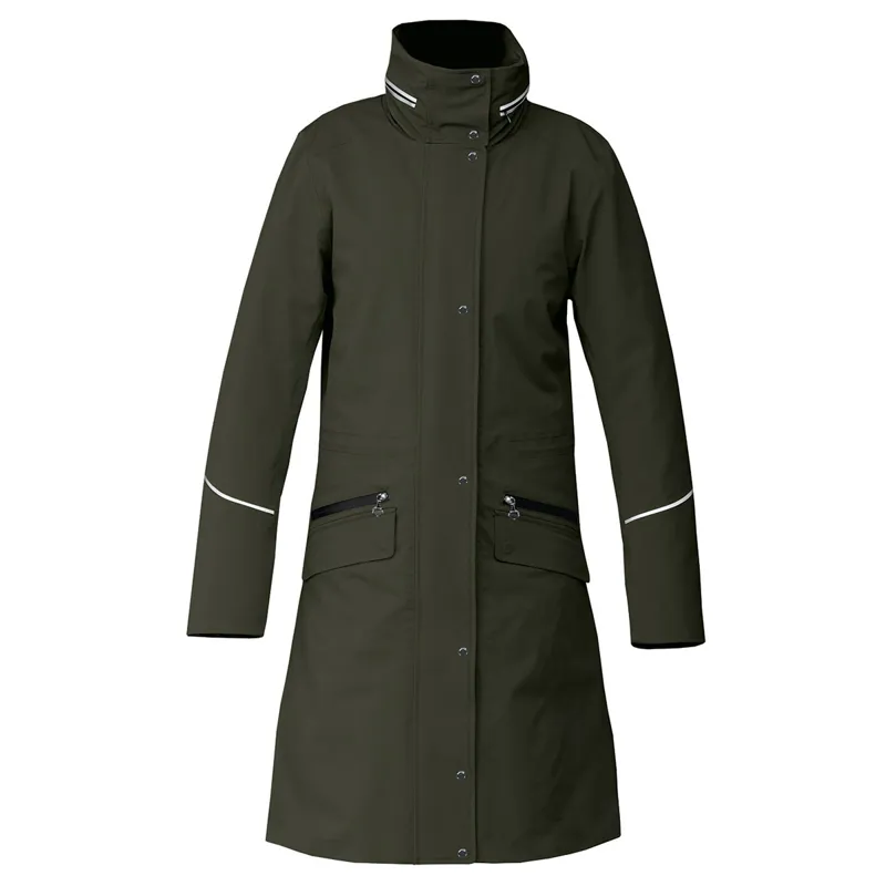 Equetech Utopia Ladies Waterproof Long Riding Coat - Khaki