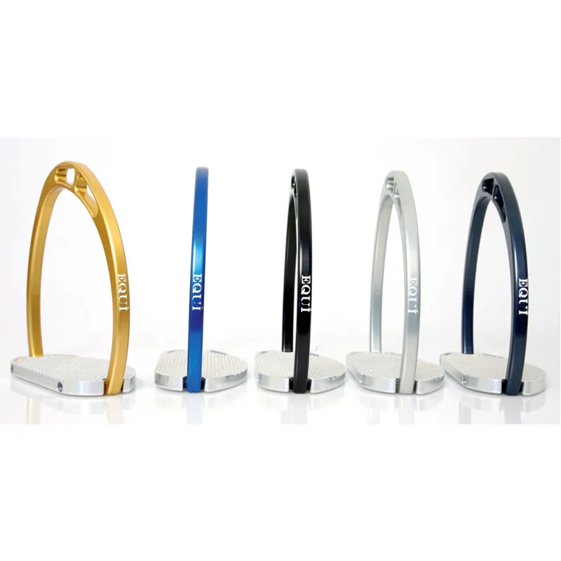 Equitaly Equi Fly Stirrup Irons - Grey/Silver-2