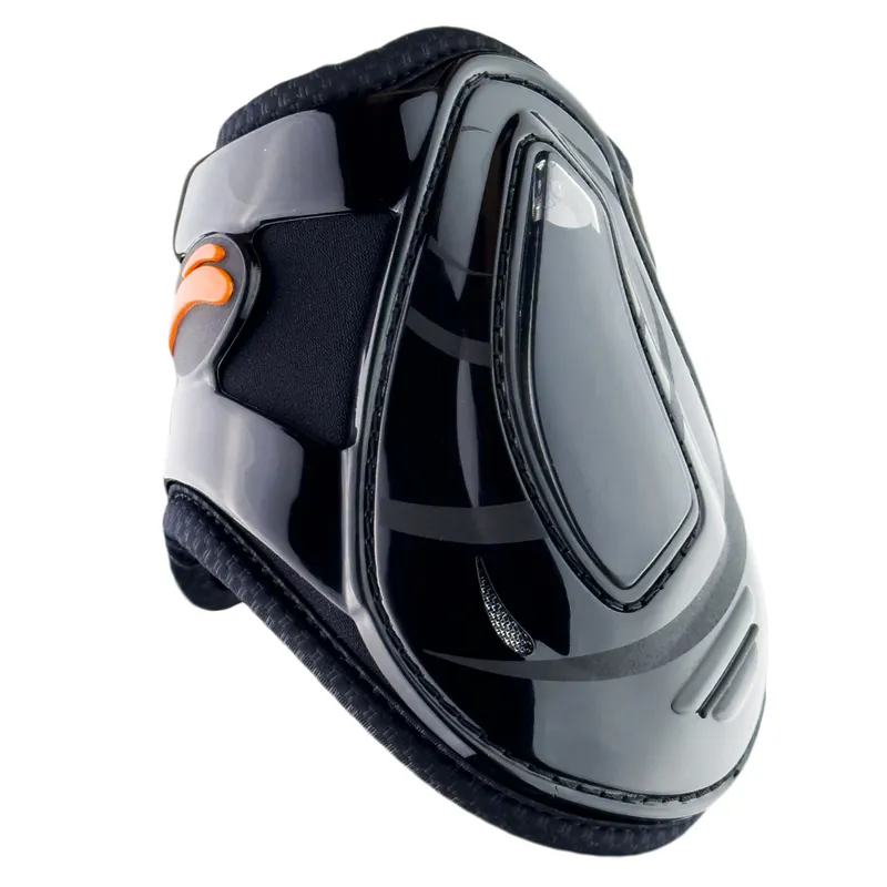 eQuick eAirshock Rear Velcro Fetlock Boots - Legend Black-1