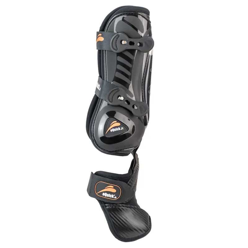 eQuick eShock Overreach Front Tendon Boots - Legend Black-1