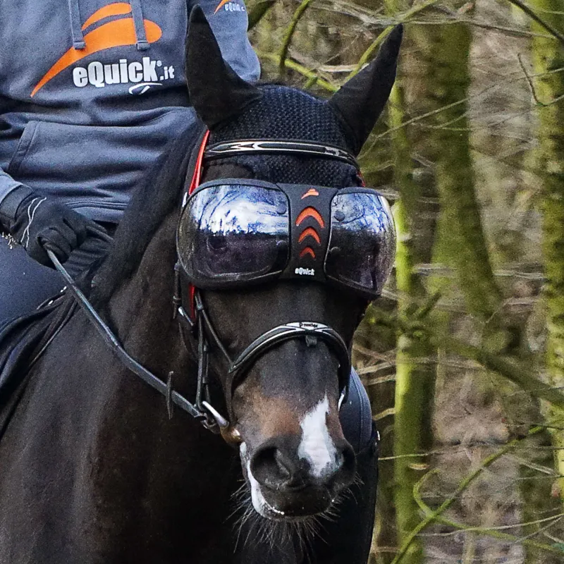 eQuick eVysor Eye Protector Horse Goggles Darker
