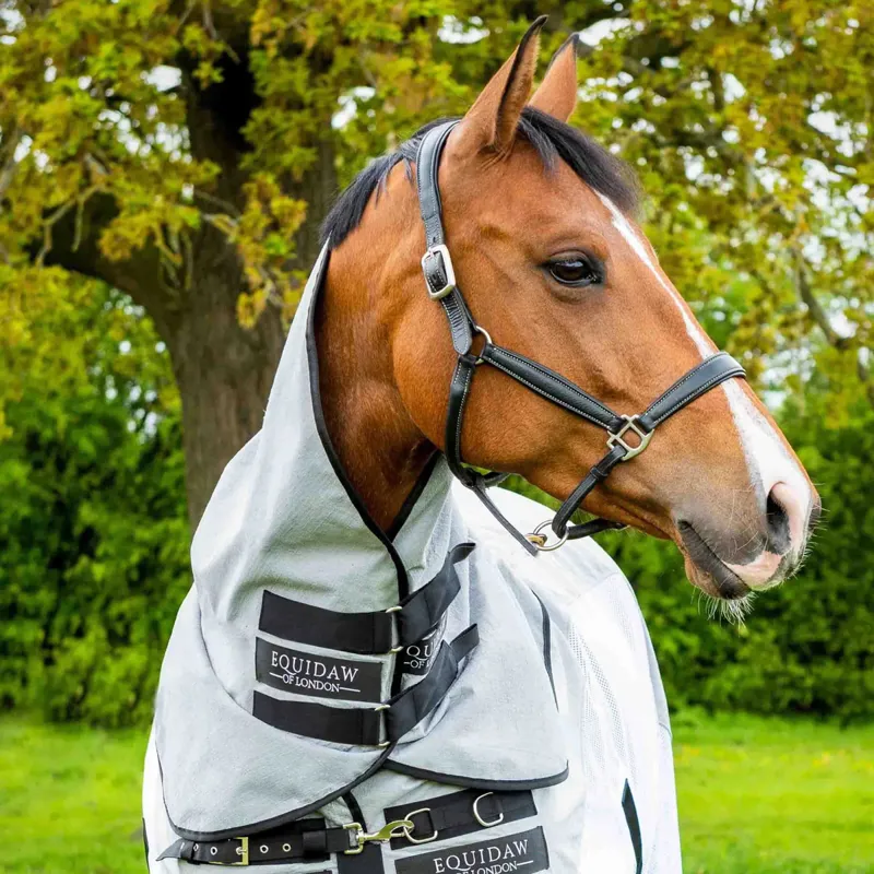 Equidaw of London Cooling Rug Neck Cover - Light Blue/White-1