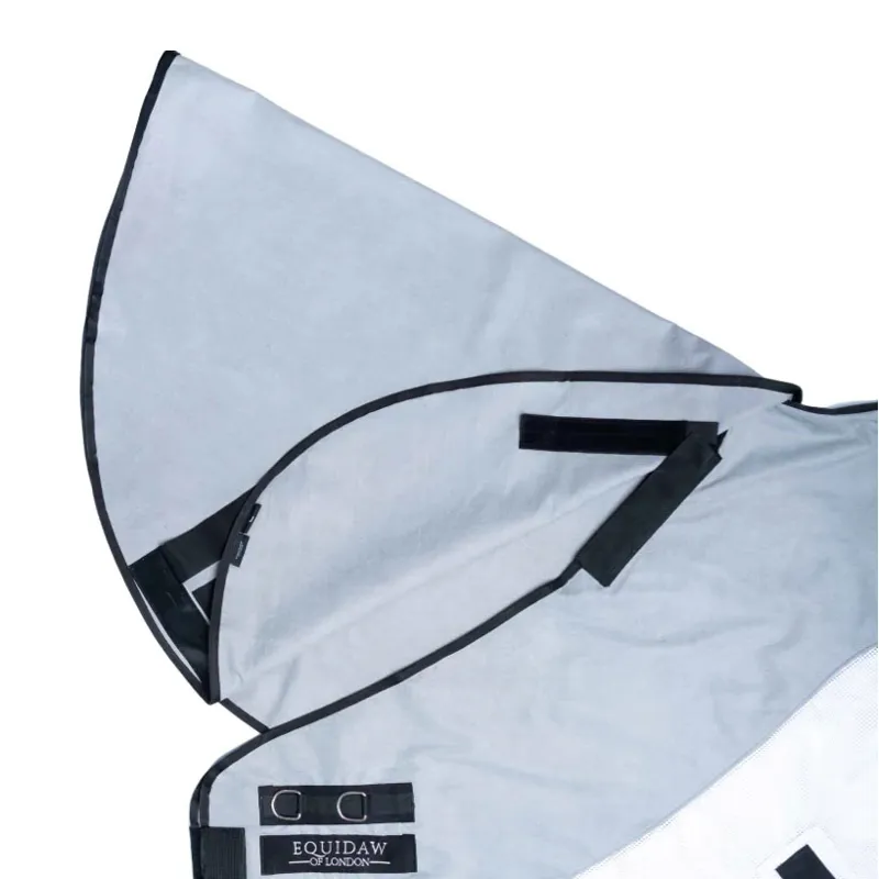 Equidaw of London Cooling Rug Neck Cover - Light Blue/White-2