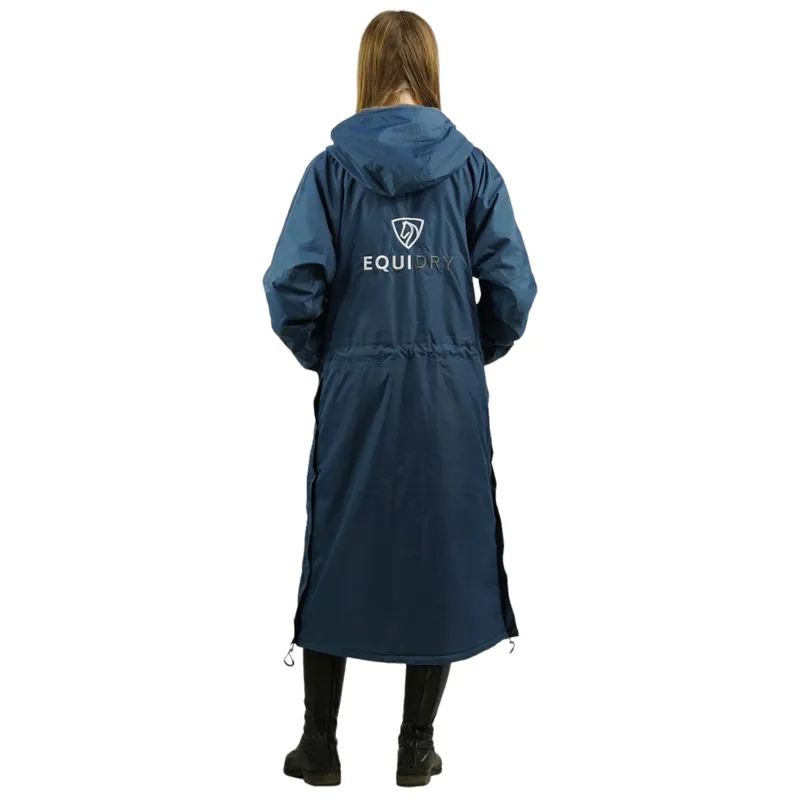 EQUIDRY Evolution Thin Fleece Lined Waterproof Jacket - Steel Blue/Grey-5