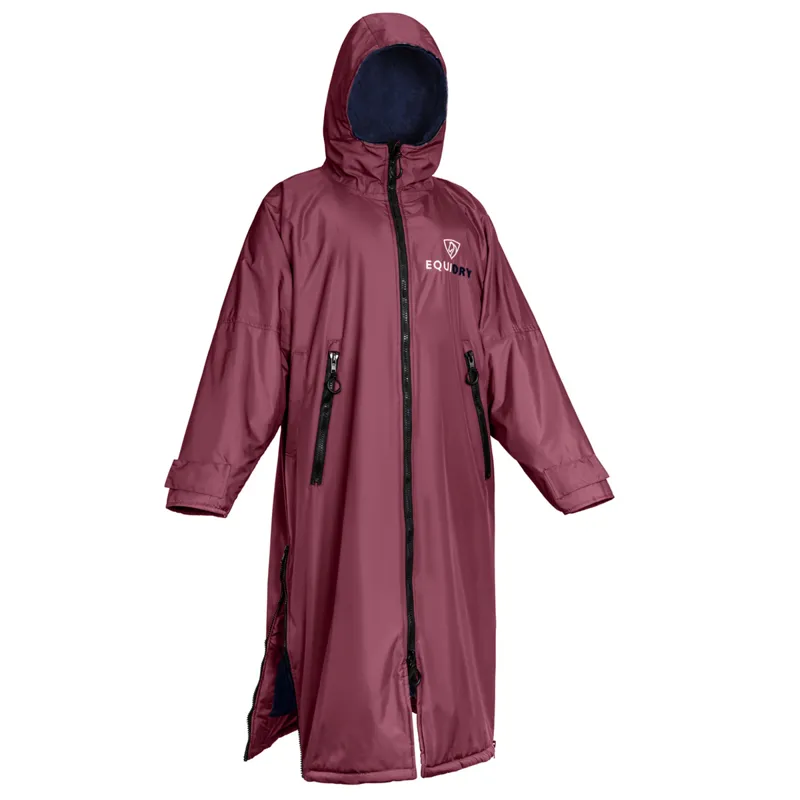 EQUIDRY Original Thick Fleece Lined Junior Jacket - Plum/Navy