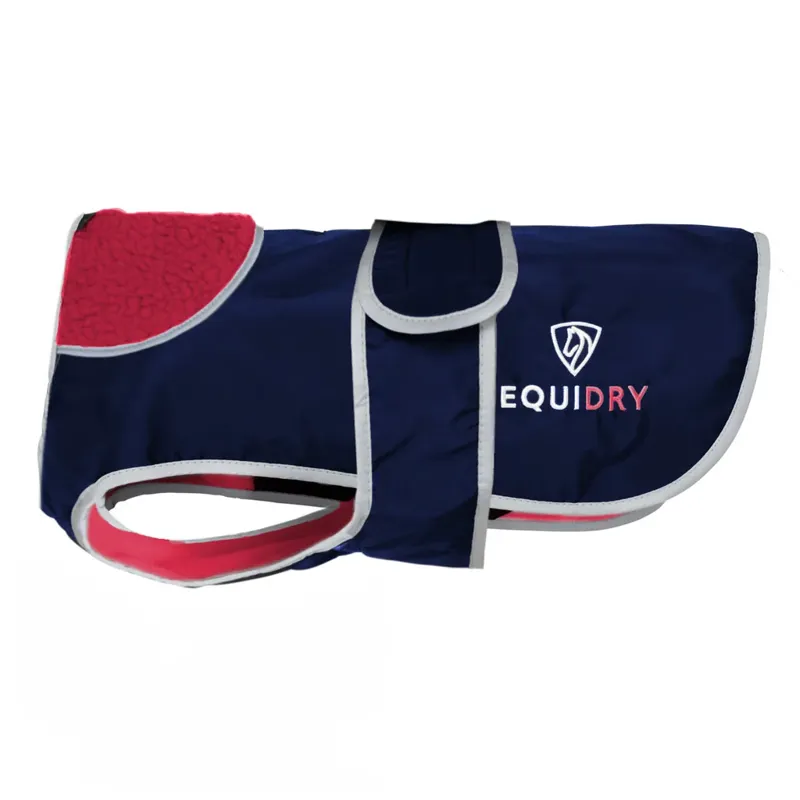 EQUIDRY Waterproof Dog Coat - Navy/Raspberry-1