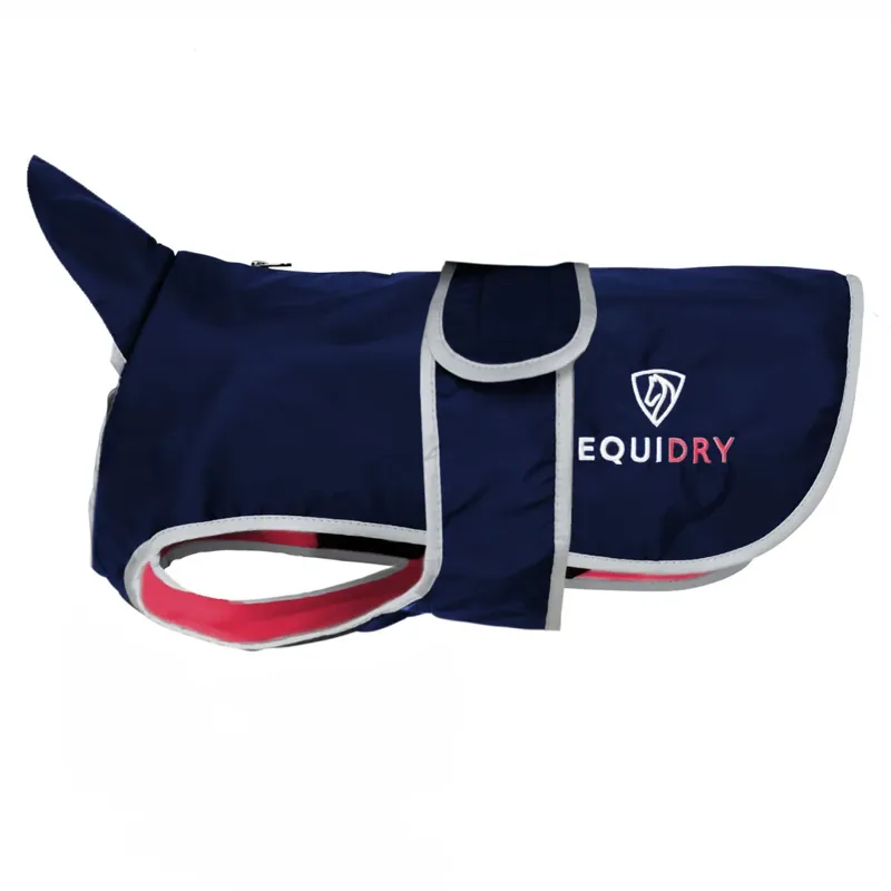 EQUIDRY Waterproof Dog Coat - Navy/Raspberry-2