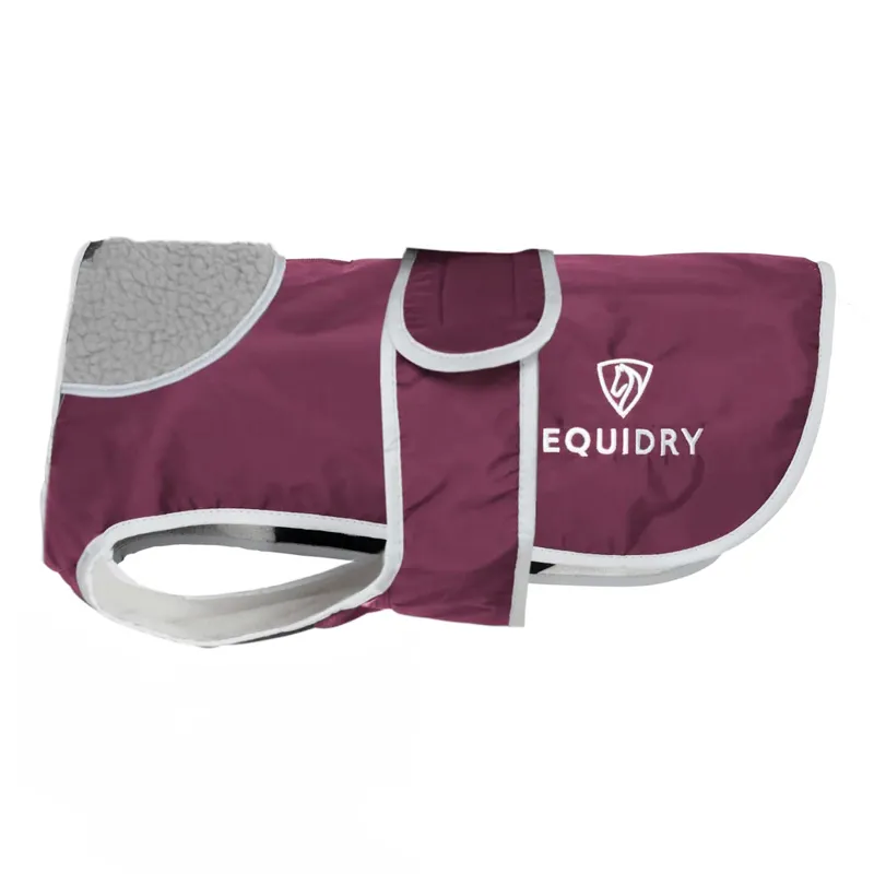 EQUIDRY Waterproof Dog Coat - Plum/Grey-1