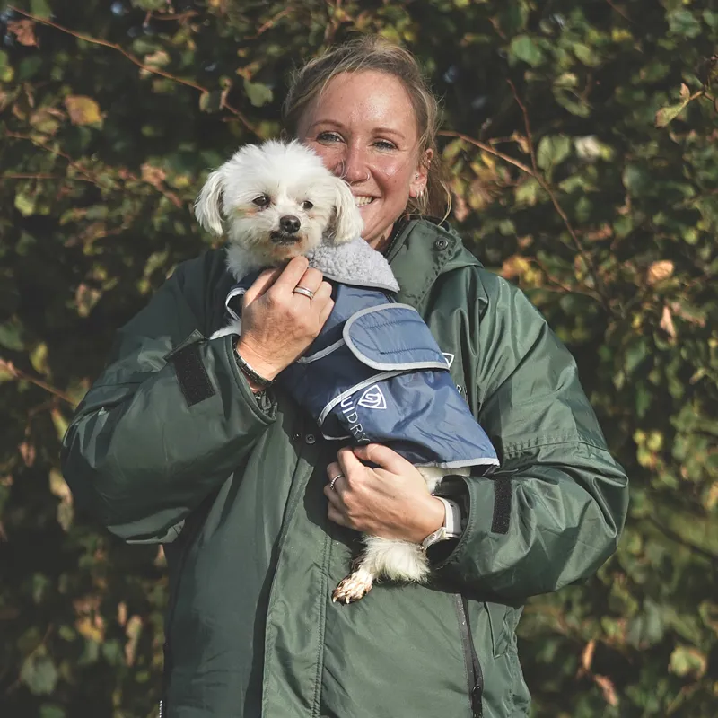 EQUIDRY Waterproof Dog Coat - Steel Blue/Grey-3