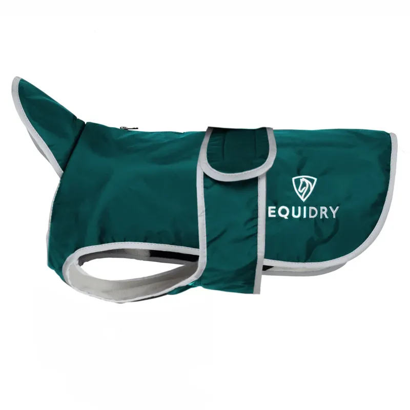EQUIDRY Waterproof Dog Coat Teal/Grey