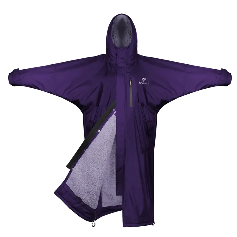 EQUIDRY Evolution Thick Fleece Lined Junior Jacket - Deep Purple/Lilac-1