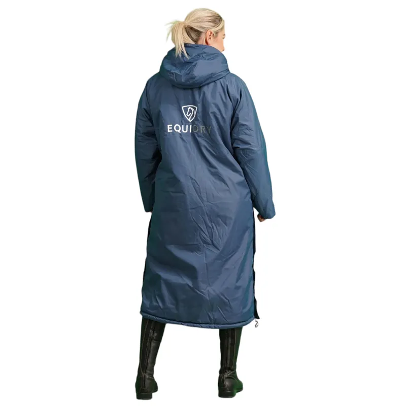 EQUIDRY Evolution Thick Fleece Lined Waterproof Jacket - Steel Blue/Grey-5