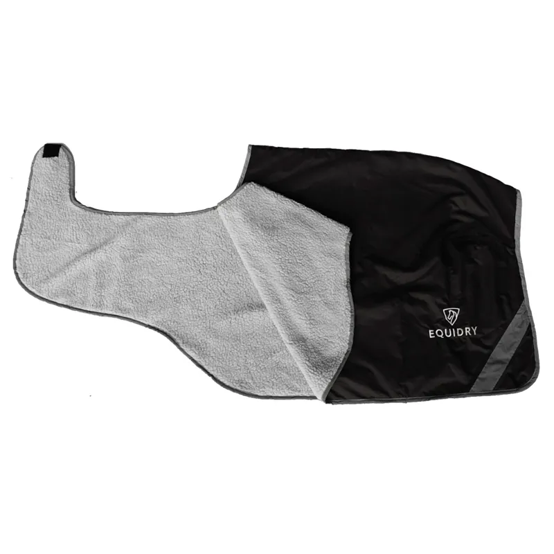 EQUIDRY Waterproof Thick Fleece Lined Exercise Sheet - Black/Grey