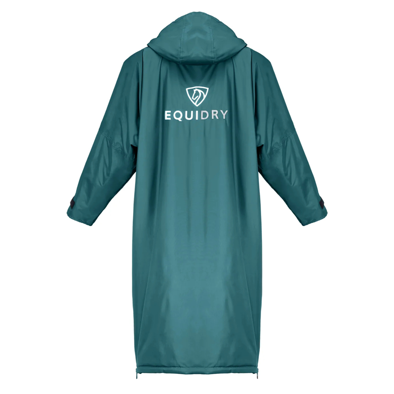 EQUIDRY Pro Ride Jacket with Stowaway Hood - Teal/Grey-1