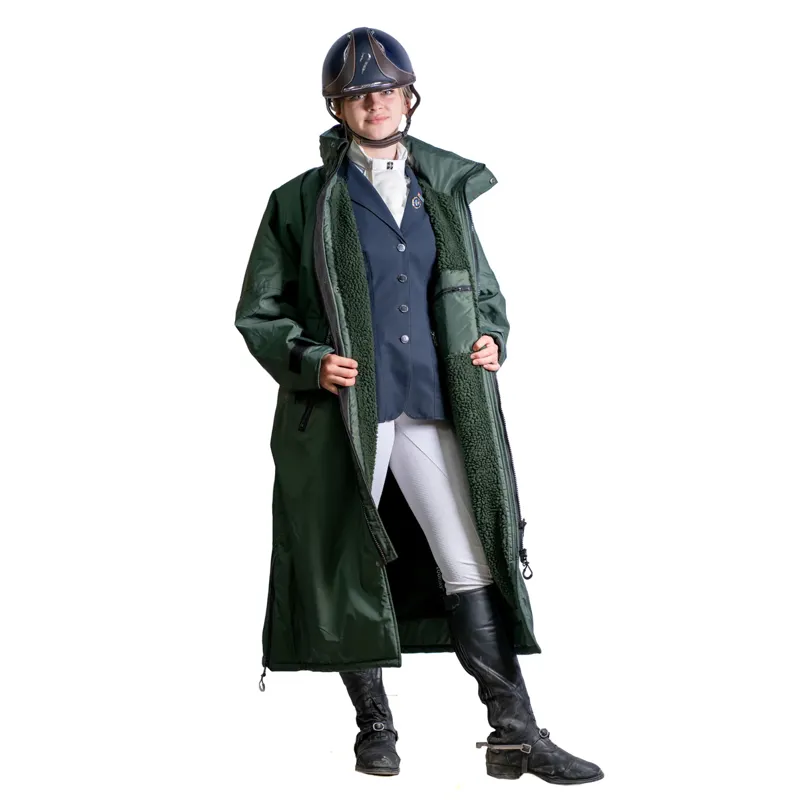 EQUIDRY Pro Ride Competitor Jacket Stowaway Hood Forest Green