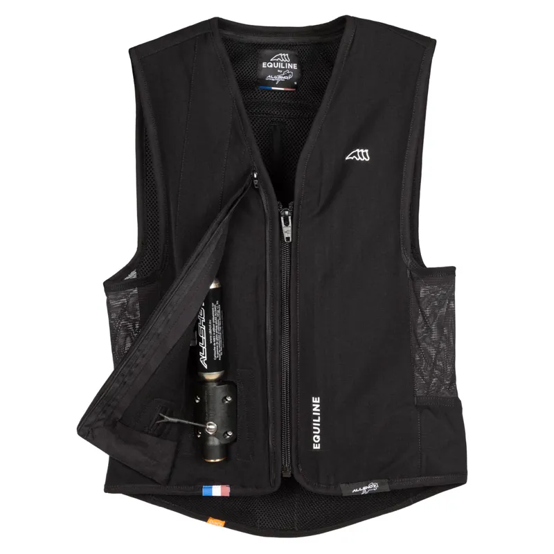 Equiline Belair Unisex Air Jacket with Level 1 Back Protector - Black-8