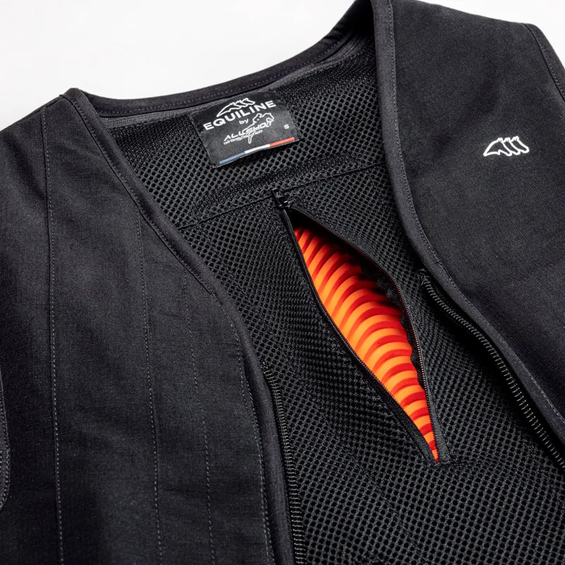 Equiline Belair Unisex Air Jacket with Level 1 Back Protector - Black-6