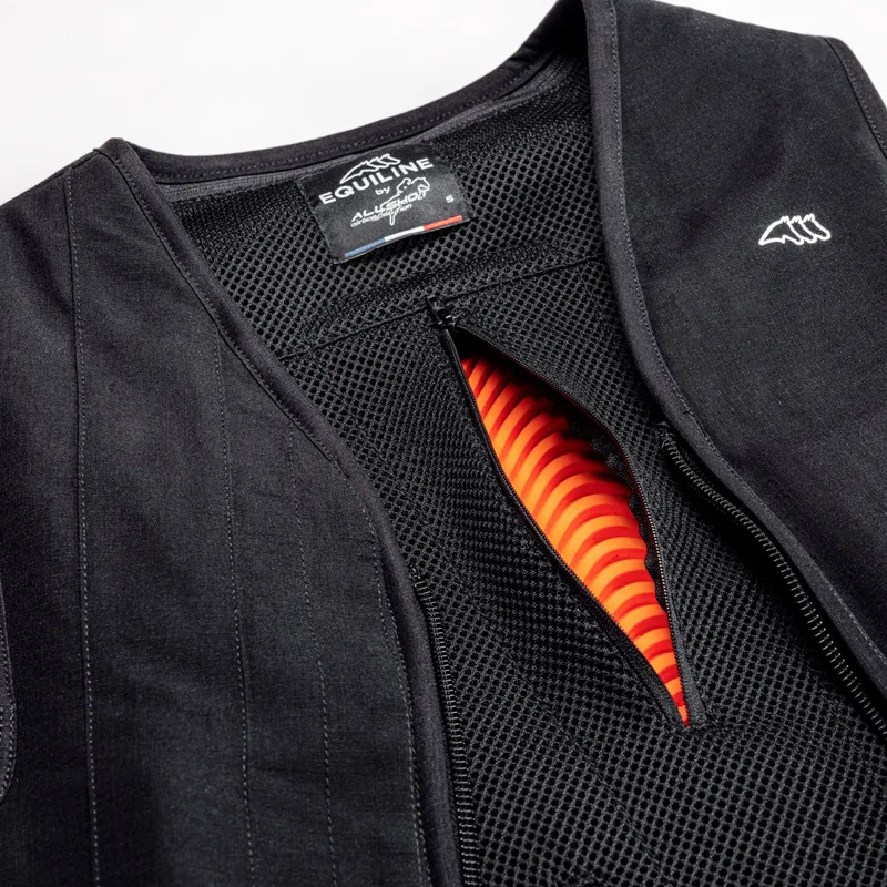 Equiline Belair Unisex Air Jacket with Level 1 Back Protector - Blue-3