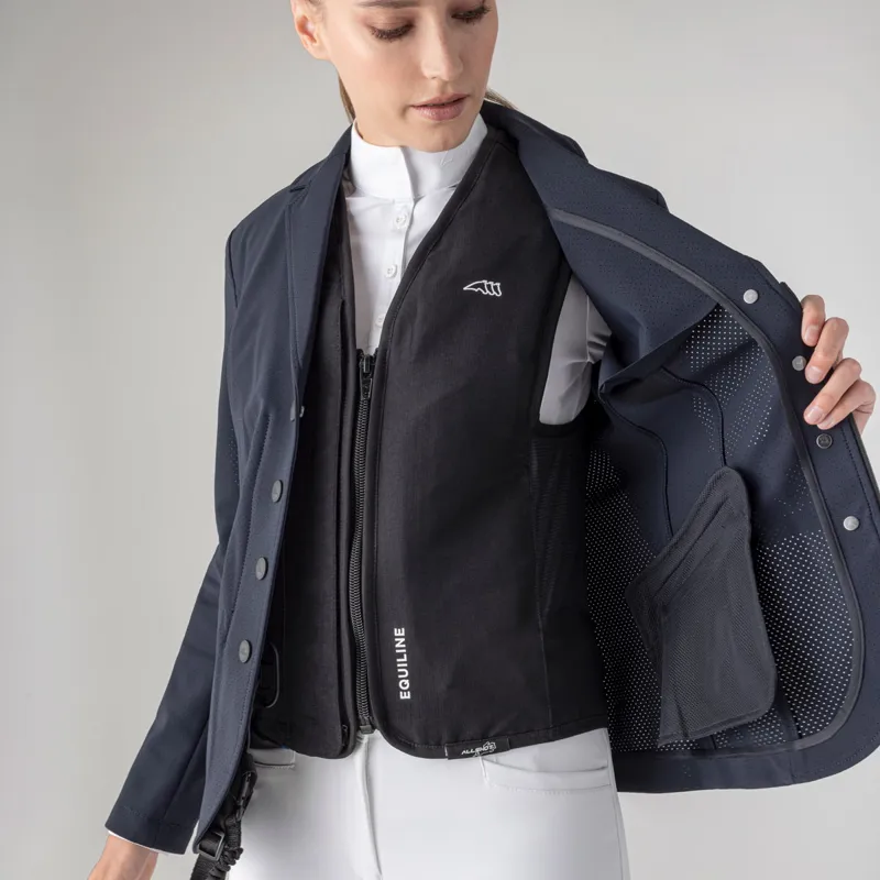 Equiline Belair Unisex Air Jacket with Level 1 Back Protector - Black-4