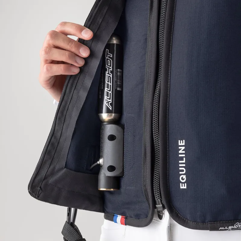 Equiline Belair Unisex Air Jacket with Level 1 Back Protector - Blue-2