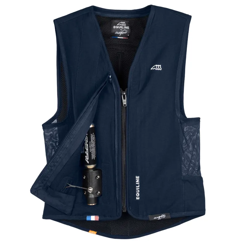 Equiline Belair Unisex Air Jacket with Level 1 Back Protector - Blue-7