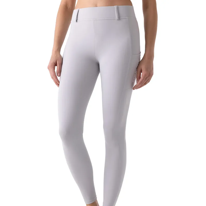 Equiline Calref Ride Fit Full Grip Ladies Riding Tights - Ice