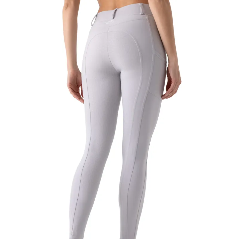 Equiline Calref Ride Fit Full Grip Ladies Riding Tights - Ice-1
