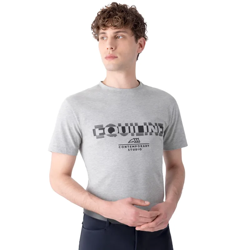 Equiline Colbrec Short Sleeve Mens Tee - Grey Melange