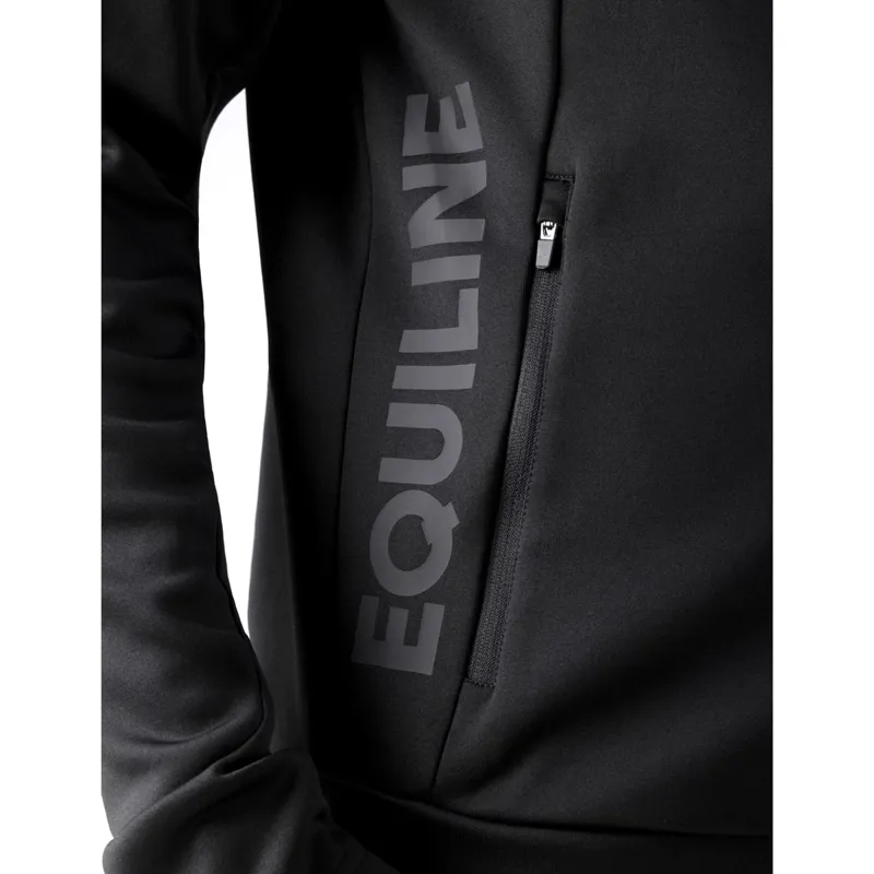 Equiline Cristac Full Zip Mens Tech Sweater - Black-2