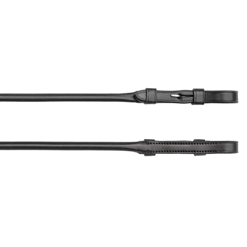 Equiline Continental Web Reins with Billets - Black-1