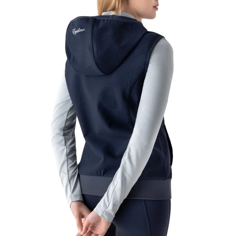 Equiline Eblyev Ladies Hooded Gilet - Blue-1