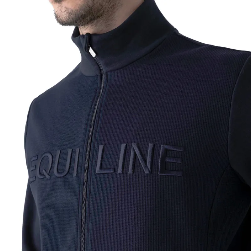 Equiline Egar Full Zip Mens Sweater - Blue-1