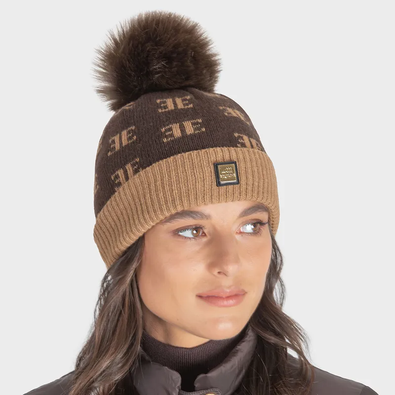 Equiline Egife Bobble Hat - Liquirizia-1