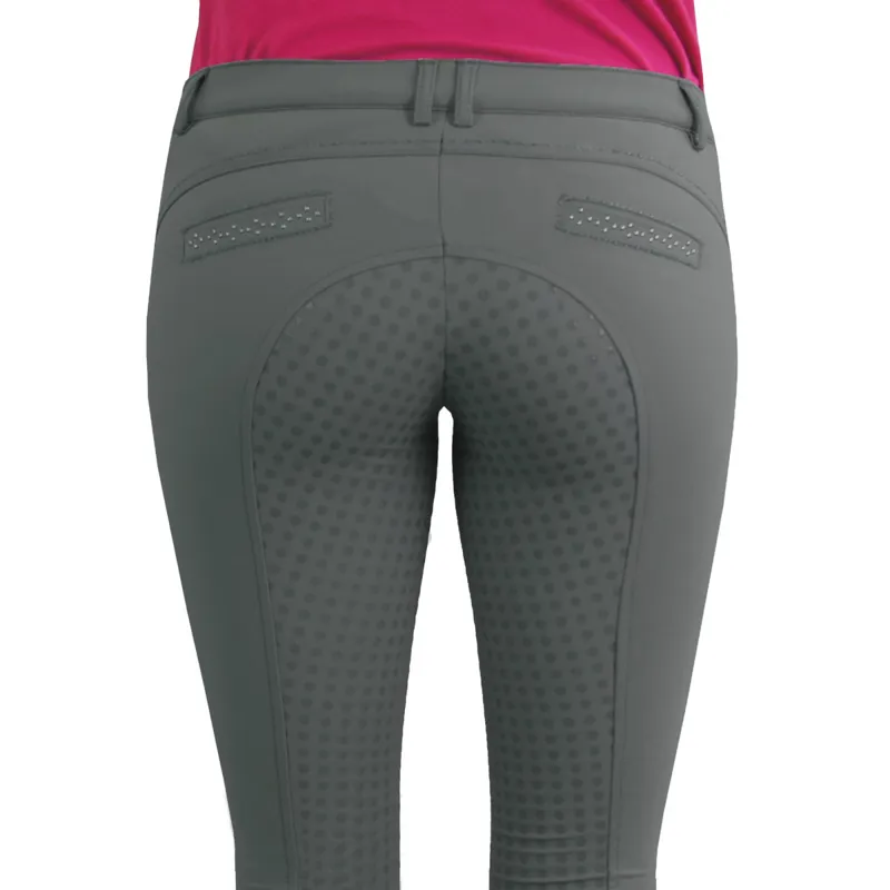 Equiline Clodette Girls Full Grip Breeches - Grey