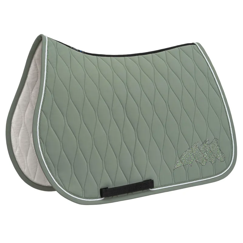 Equiline Erbe Saddlecloth - Green Milieu