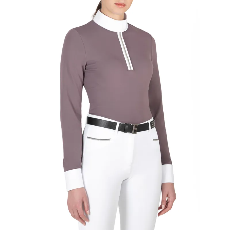 Equiline Ganner Long Sleeve Ladies Competition Shirt - Moonscape