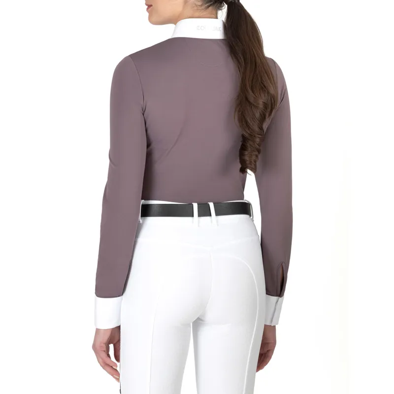 Equiline Ganner Long Sleeve Ladies Competition Shirt - Moonscape-1