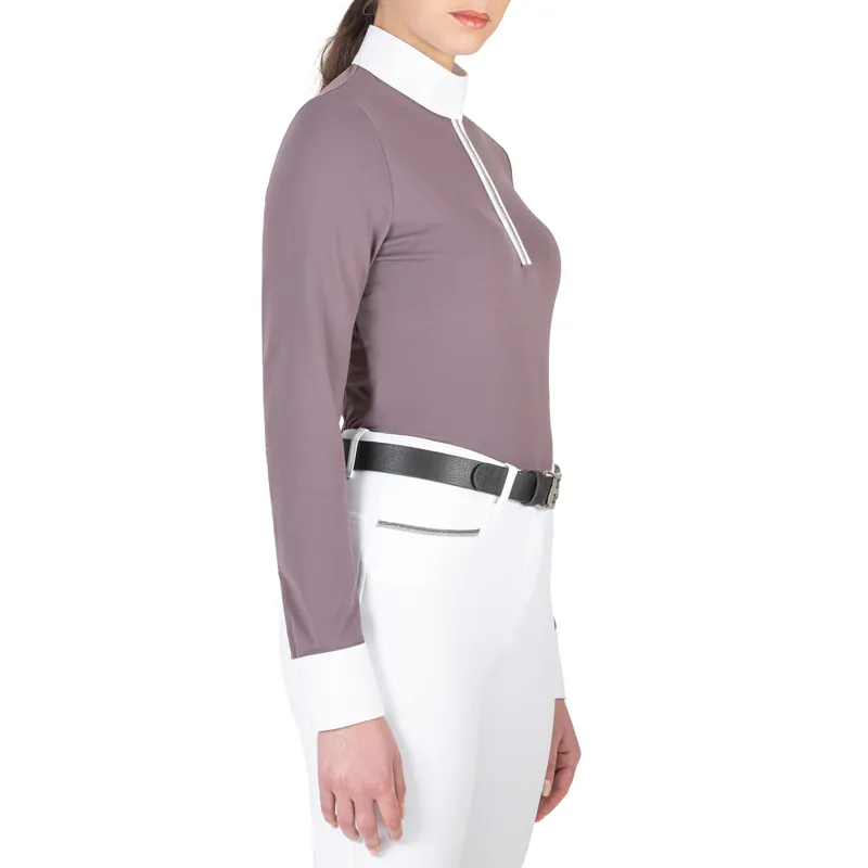 Equiline Ganner Long Sleeve Ladies Competition Shirt - Moonscape-2