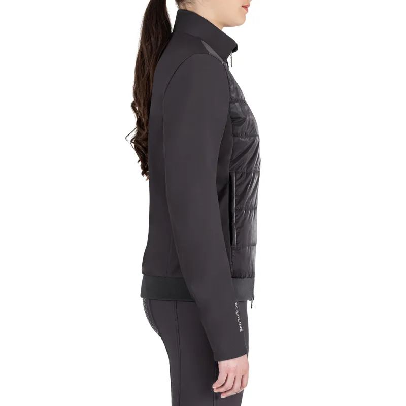 Equiline Gaston Ladies Nylon Softshell Hybrid Jacket - Black-2
