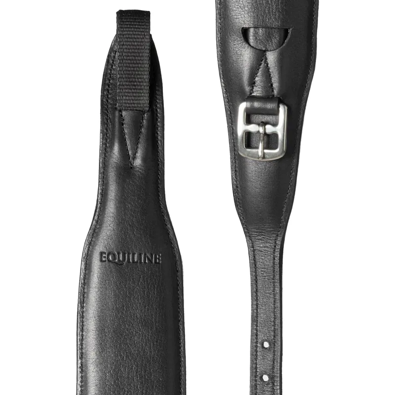 Equiline Mono Stirrup Leathers - Black-1
